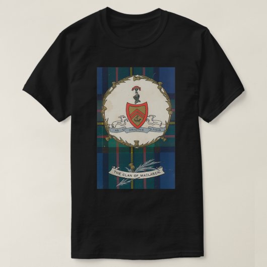 Clan MacLaren  Tartan Crest Badge T-shirt (Design voorkant)