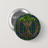 Clan MacLaren Tartan en Keltische Levensboom Ronde Button 5,7 Cm (Voorkant /achterkant)