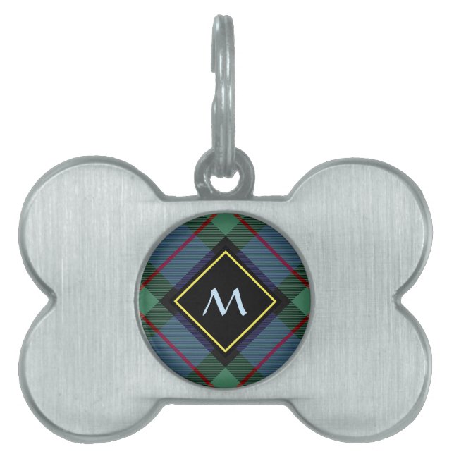 Clan MacLaren Tartan Huisdieren Naamplaatje (voorkant)