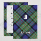 Clan MacLaren Tartan Kaart (Voorkant / Achterkant)