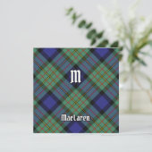Clan MacLaren Tartan Kaart (Staand voorkant)
