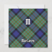 Clan MacLaren Tartan Kaart (Voorkant)
