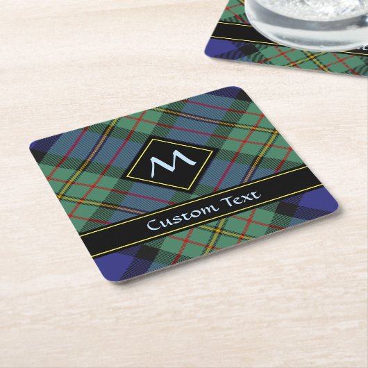 Clan MacLaren Tartan Kartonnen Onderzetters (Schuin)