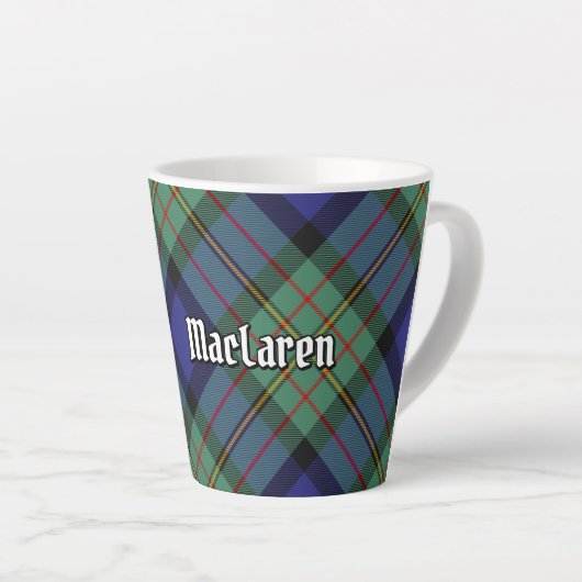 Clan MacLaren Tartan Latte Mok (Rechterhoek)
