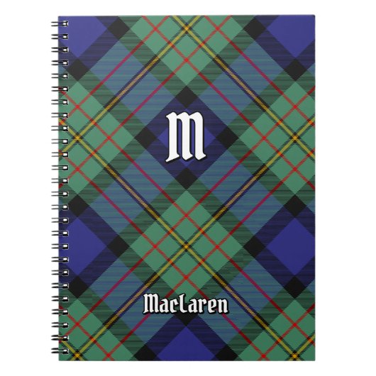Clan MacLaren Tartan Notitieboek (Voorkant)