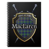 Clan MacLaren Tartan Shield & Swords Notitieboek (Voorkant)
