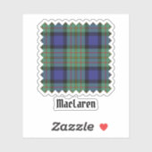 Clan MacLaren Tartan Sticker (Vel)