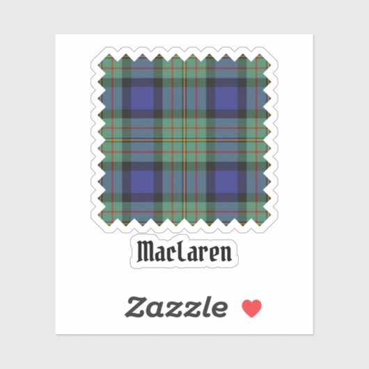 Clan MacLaren Tartan Sticker (Vel)