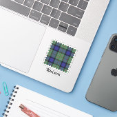 Clan MacLaren Tartan Sticker (Laptop met iPhone)