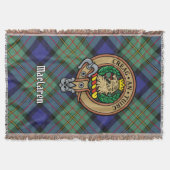 Clan MacLaren Wapen over Tartan Deken (Voorkant)