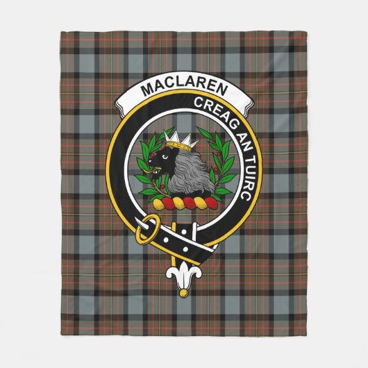 Clan MacLaren Weathered Tartan Pset Fleece Deken (Voorkant)
