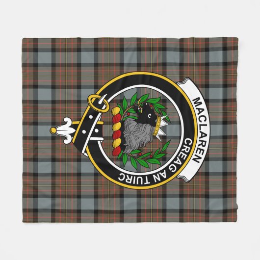 Clan MacLaren Weathered Tartan Pset Fleece Deken (Voorkant (Horizontaal))
