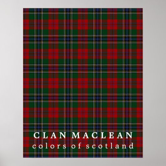 Clan MacLean Colors of Scotland Tartan Poster (Voorkant)