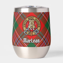Clan MacLean Crest over Tartan