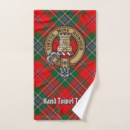 Clan MacLean Crest over Tartan Bad Handdoek