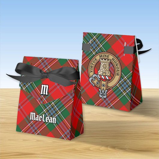 Clan MacLean Crest over Tartan Bedankdoosjes