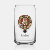 Clan MacLean Crest over Tartan Blikvorm Glas (Voorkant)