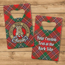 Clan MacLean Crest over Tartan Creditkaart Flessenopener