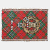 Clan MacLean Crest over tartan Deken (Voorkant)