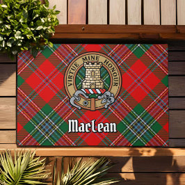 Clan MacLean Crest over Tartan Deurmat