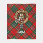 Clan MacLean Crest over Tartan Fleece Deken (Voorkant)