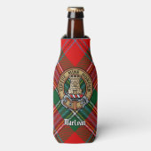 Clan MacLean Crest over Tartan Flesjeskoeler (Fles Voorkant)