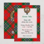 Clan MacLean Crest over Tartan Kaart (Voorkant / Achterkant)