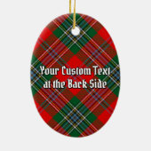 Clan MacLean Crest over Tartan Keramisch Ornament (Achterkant)