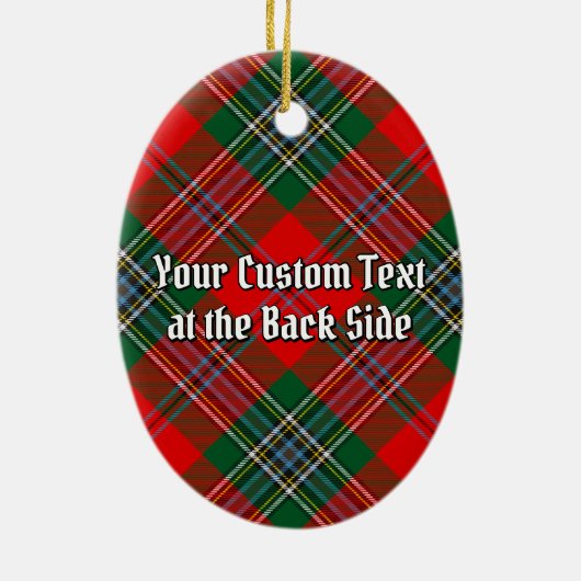 Clan MacLean Crest over Tartan Keramisch Ornament (Achterkant)