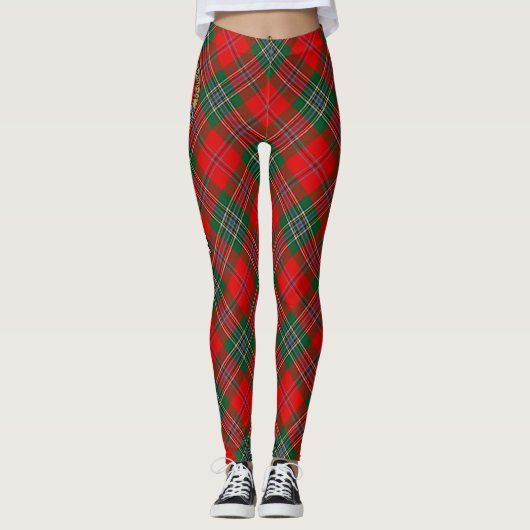 Clan MacLean Crest over Tartan Leggings (Voorkant)