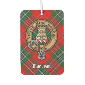Clan MacLean Crest over Tartan Luchtverfrisser (Voorkant)
