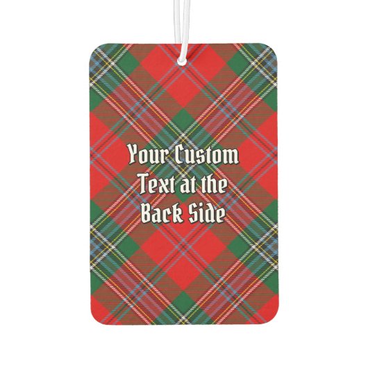 Clan MacLean Crest over Tartan Luchtverfrisser (Achterkant)