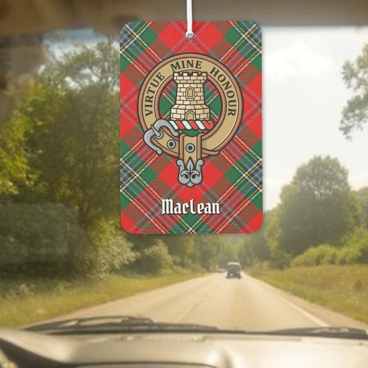 Clan MacLean Crest over Tartan Luchtverfrisser