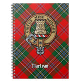 Clan MacLean Crest over Tartan Notitieboek (Voorkant)