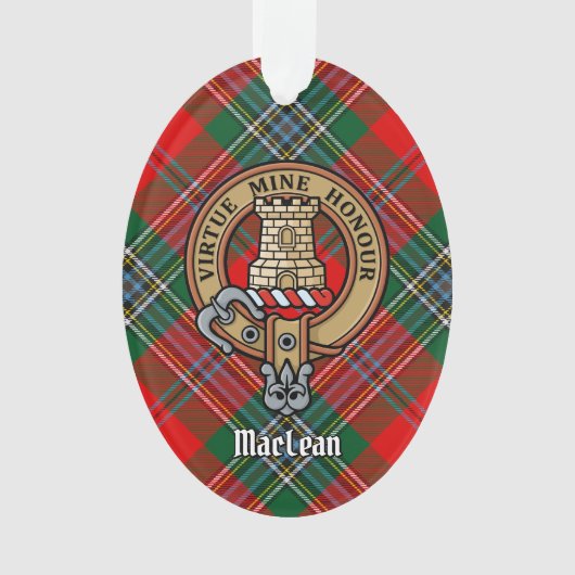 Clan MacLean Crest over Tartan Ornament (voorkant)