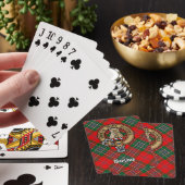 Clan MacLean Crest over Tartan Pokerkaarten (Insitu)