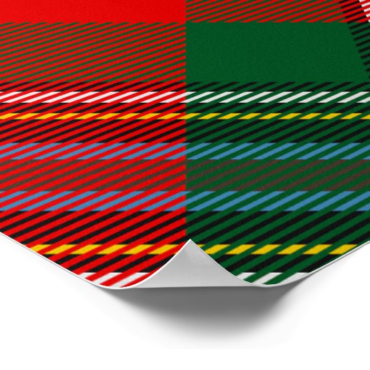 Clan MacLean Crest over Tartan Poster (Hoek)