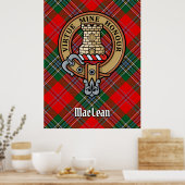 Clan MacLean Crest over Tartan Poster (Keuken)