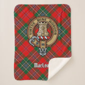Clan MacLean Crest over Tartan Sherpa Deken (Voorkant)