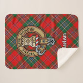 Clan MacLean Crest over Tartan Sherpa Deken (Voorkant (horizontaal))