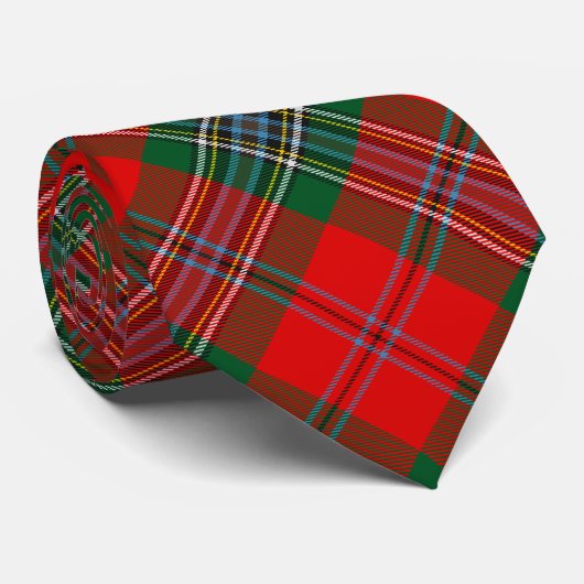 Clan MacLean Crest over Tartan Stropdas (Opgerold)