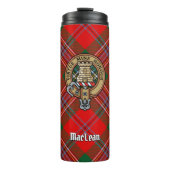 Clan MacLean Crest over Tartan Thermosbeker (Voorkant)