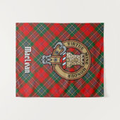 Clan MacLean Crest over Tartan Wandkleed (Voorkant (horizontaal))