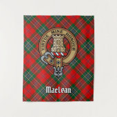 Clan MacLean Crest over Tartan Wandkleed (Voorkant)
