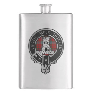 Clan MacLean Crest & Tartan Flask Flacon