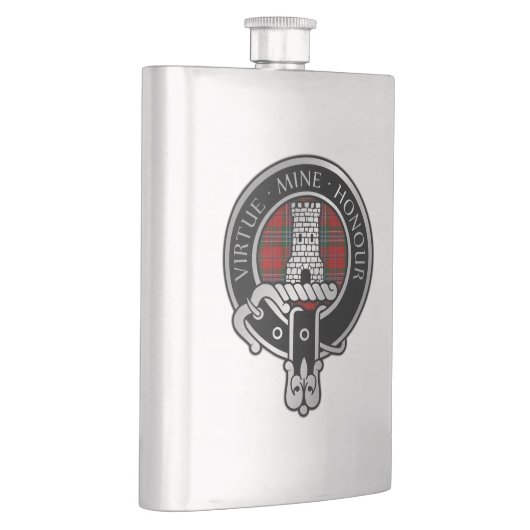 Clan MacLean Crest & Tartan Flask Flacon (Rechts)