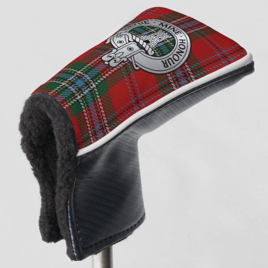 Clan MacLean Crest & Tartan Golfheadcover (3/4 voorkant)