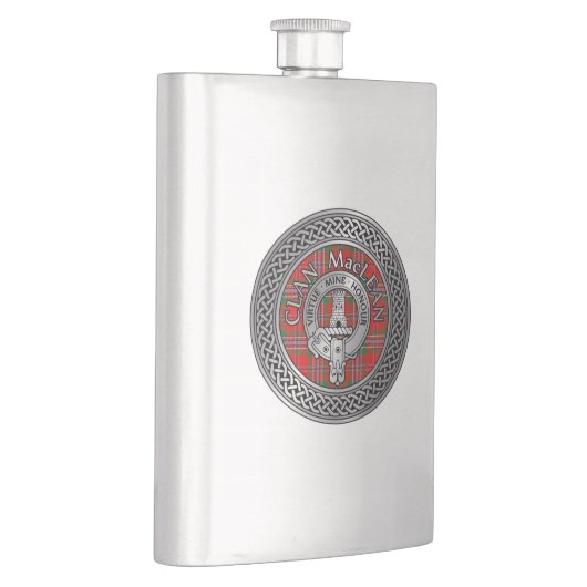 Clan MacLean Crest & Tartan Knot Flask Flacon (Rechts)