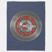 Clan MacLean Crest & Tartan Knot Fleece Blanket (Voorkant)