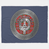 Clan MacLean Crest & Tartan Knot Fleece Blanket Deken (Voorkant (Horizontaal))